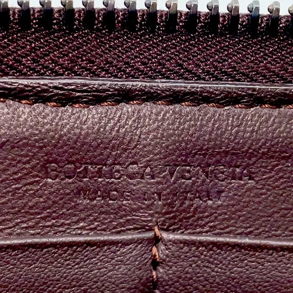 Bottega Veneta Dark Brown Expresso long Leather wallet zip around woven - Picture 10 of 14